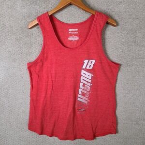 NASCAR Tank Top Womens XXL Red Fanatics Kyle Busch 18 Shirt Cotton‎ Blend